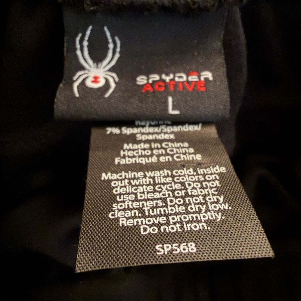 Spyder Active Women's Black Athletic Shorts Pockets Drawstring Pull-On Large - Picture 7 of 7